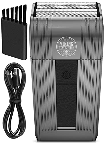 Viking Revolution Foil Shavers for Mens Electric Razor, Cordless Shaver for Men, Electric Shaver - Rechargeable Men's Foil Shavers, Electric Shavers for Men - Extra Close Shave (Gunmetal Gray)