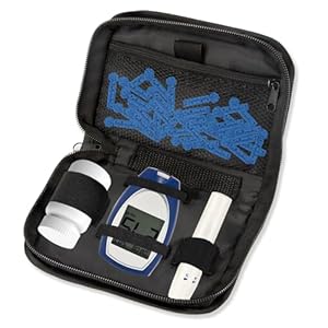 JFHNMLW Diabetic Travel Case - TSA Approved, Glucose Monitor & Insulin Case for Test Strips, Blood Glucose Monitor (Black)
