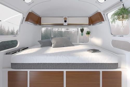 Travel Happy New Item 6 INCH (54x80) Graphite Gel Memory Foam Mattress for Medium Firm Comfort with A Premium 8-Way Stretch Cover for More Luxurious Comfort (Full XL)