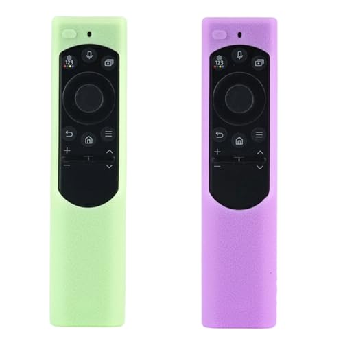 YAZWUR 2 Piezas Funda Protectora de Silicona para Mando a Distancia, Carcasa de Silicona con Correa, Compatible con Mando Universal para Samsung