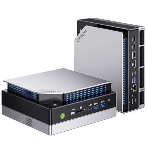 GMKtec EVO-X2 AI Mini PC Ryzen AI Max+ 395 (up to 5.1GHz) Gaming Desktop Computers, 64GB LPDDR5X(12GB*8) 2TB SSD, Quad Screen 8K Display, WiFi 7 & USB4, SD Card Reader 4.0
