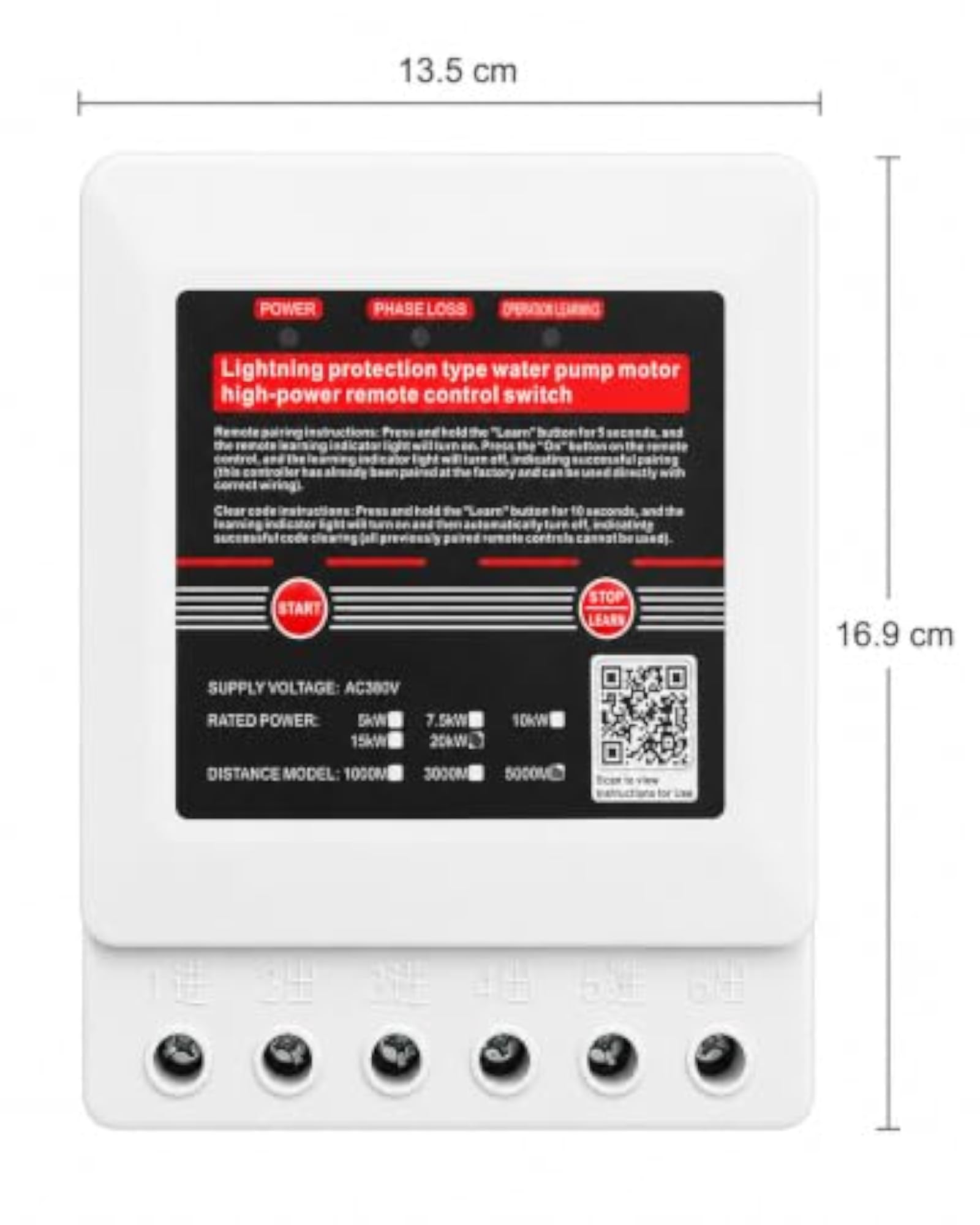Water Pump Motor Remote Control Switch 20kW AC