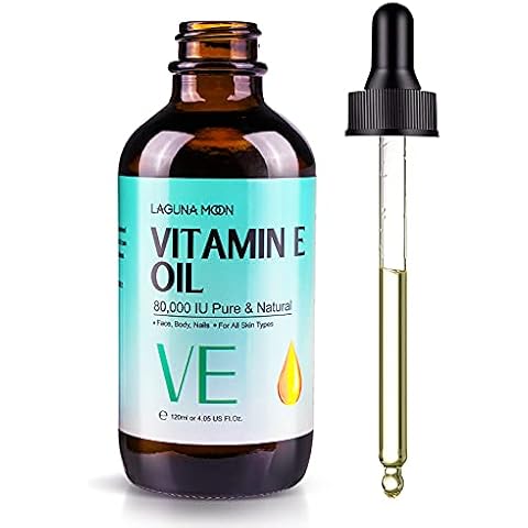 Vitamin E Oil for Skin & Hair 80000IU - Reduce Scars, Fine Lines, Stretch Marks with Organic Vitamin E for Skin Moisturizing & Nourishment - Natural Vitamin E Oil for Face, Hair & Nails, 120ml Cover