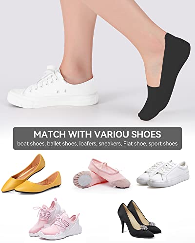 Hasmes 8 Pairs Women No Show Socks Girls Low Cut Liner Non Slip Invisible Sock Cool Comfort Breathable 8-11 #TOP5