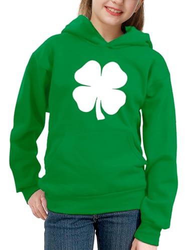 Remimi St Patricks Sweatshirts Kids Irish Green Clover Shamrock Hoodies 13-14 Years2