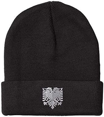 Silver Embroidery Acrylic Skull Cap Hat 