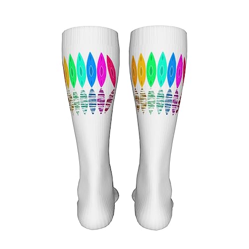 Retro Graphic Rowing Knee High Socks For Women Long Tube Socks Athletic Compression Socks Unisex High Socks Girls4