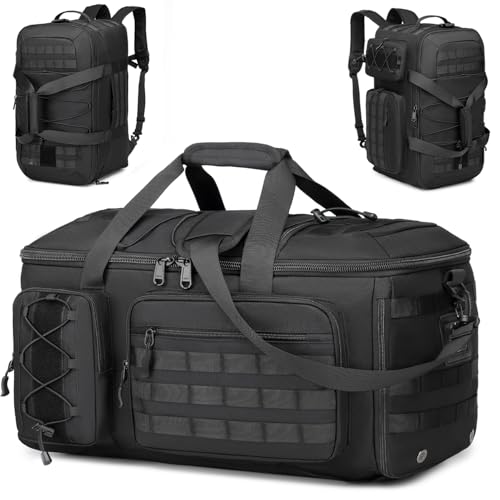 BlesMaller Borsa da Viaggio 3 in 1 per Uomo e Donna, 50L tattica Zaino per sport con scomparto per scarpe per Palestra Nuoto Weekender