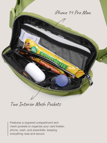 Image of ODODOS Unisex Mini Belt Bag with Adjustable Strap Small Fanny Pack for Workout Running Traveling Hiking, Olive