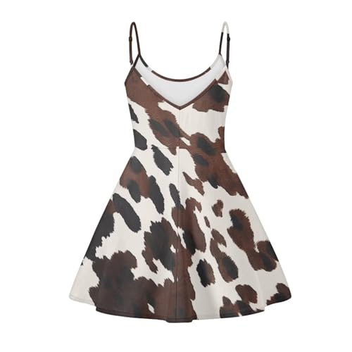 Image of Cozeyat Women Girls Summer Sleeveless Dress Casual Swing Beach Cover Up Knee Length Dresses,Large Size XS-4XL