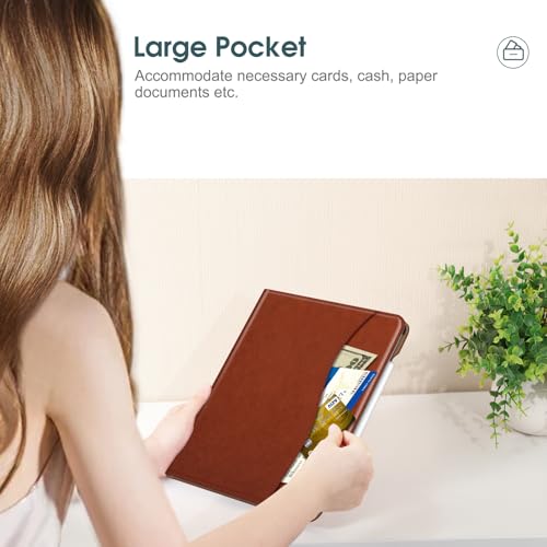 Image of Fintie Folio Case for iPad Pro 11-inch (M5) 2025 / (M4) 2024 - Multiple Angles Viewing Stand Protective Cover with Pencil Holder & Pocket, Auto Wake /Sleep, Brown