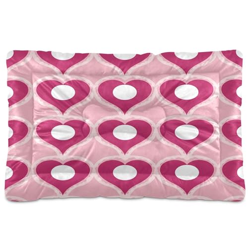 Ewusp Heart Scales, lettino calmante per cani di taglia piccola, media e grande, lavabile, materasso morbido e accogliente per animali domestici, con fondo antiscivolo, 60 x 46 x 4,5 cm