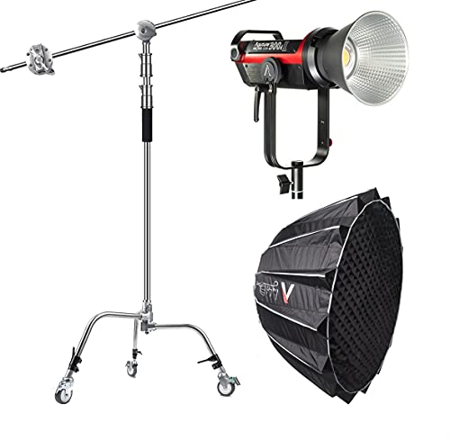 Aputure Luz de câmera de vídeo LED LS C300d II com cúpula de luz II Softbox c/ suporte C, 350W CRI/T
