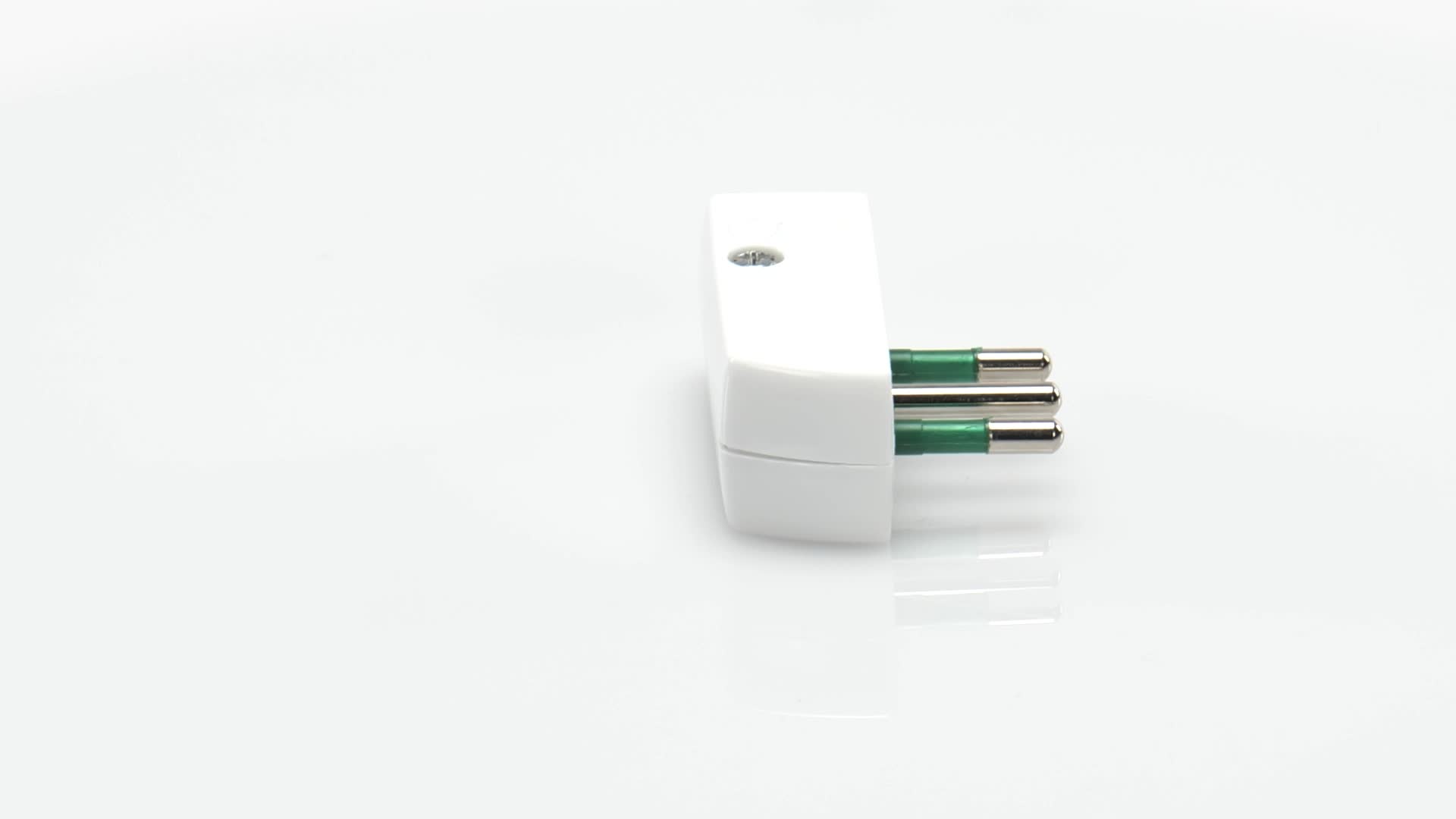 VIMAR SpazioZero Winkelstecker Flach – 2-polig, 250V/10A, Weiß – Super Platzsparend & Sicher