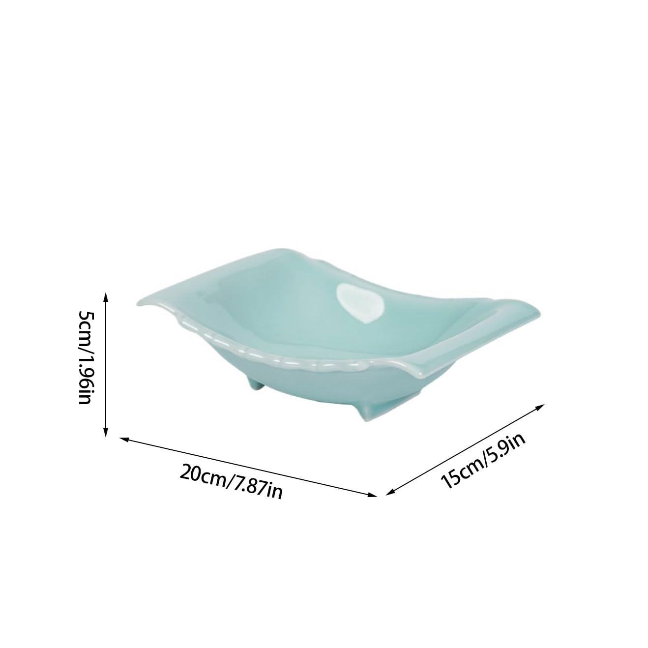 Taca na owoce Celadon Domowy talerz na owoce Prosta salaterka Ceramiczny talerz na owoce Taca na owoce na imprezę Taca na warzywa