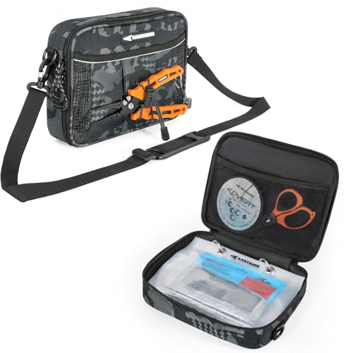 KastKing BaitSpace Detachable Bait Binder Tackle Bag – Large Clear Sleeves, Durable 900D