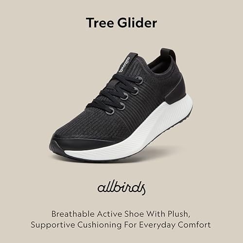Allbirds Men's Tree Glider, Everyday Active Sneakers - Natural Black (Blizzard Sole) - 11 Medium