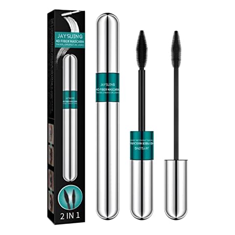 4D Wimperntusche, Qic Frauen mädchen 3D Faser doppelt Ende Wimperntusche Cover