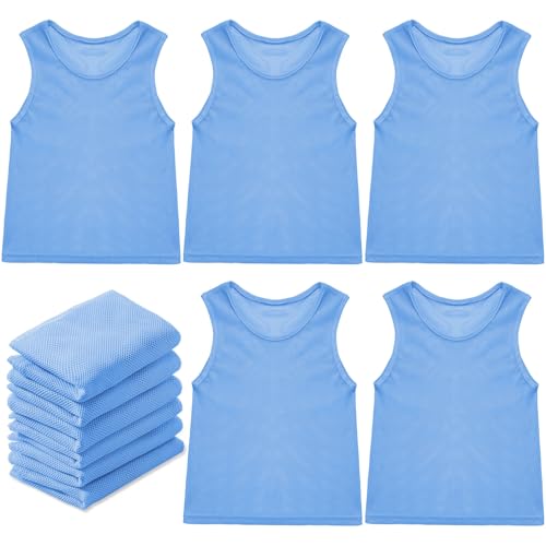 Image of Sintege 12 Pcs Soccer Pinnies Pennies Jersey Scrimmage Vest Sports Practice Jersey Mesh Basketball Vest for Youth Adult Kids