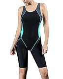 Bañador Pieza Mujer Competición Traje de Baño Copas con Relleno Bañador Tallas Grandes para Mujer,EU 46