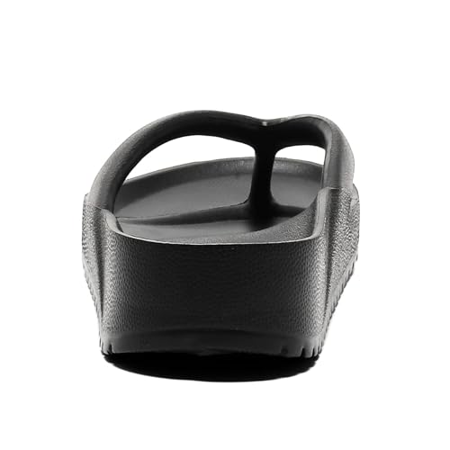 GETOEU Arch Support Flip Flops for Women and Men Soft Cushioning EVA Thong Sandals with Thick Sole, Non-Slip Quiet Outsole, Shock Absorbing Shower & Beach Flip Flops,Black by GETOEU - Used condition - Image 3