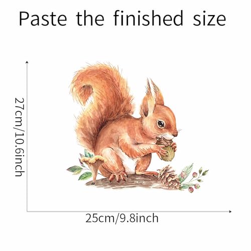 Vinilo decorativo infantil ardilla piña sacinora para pared miniatura 3