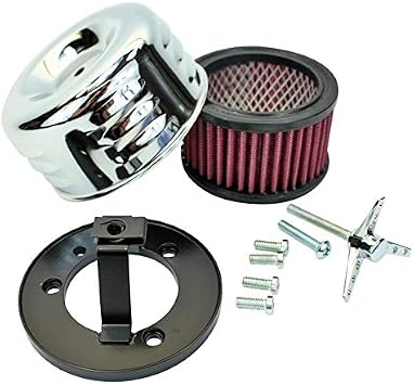 TC Bros. Chrome Louvered Air Cleaner for HD CV Carbs & EFI