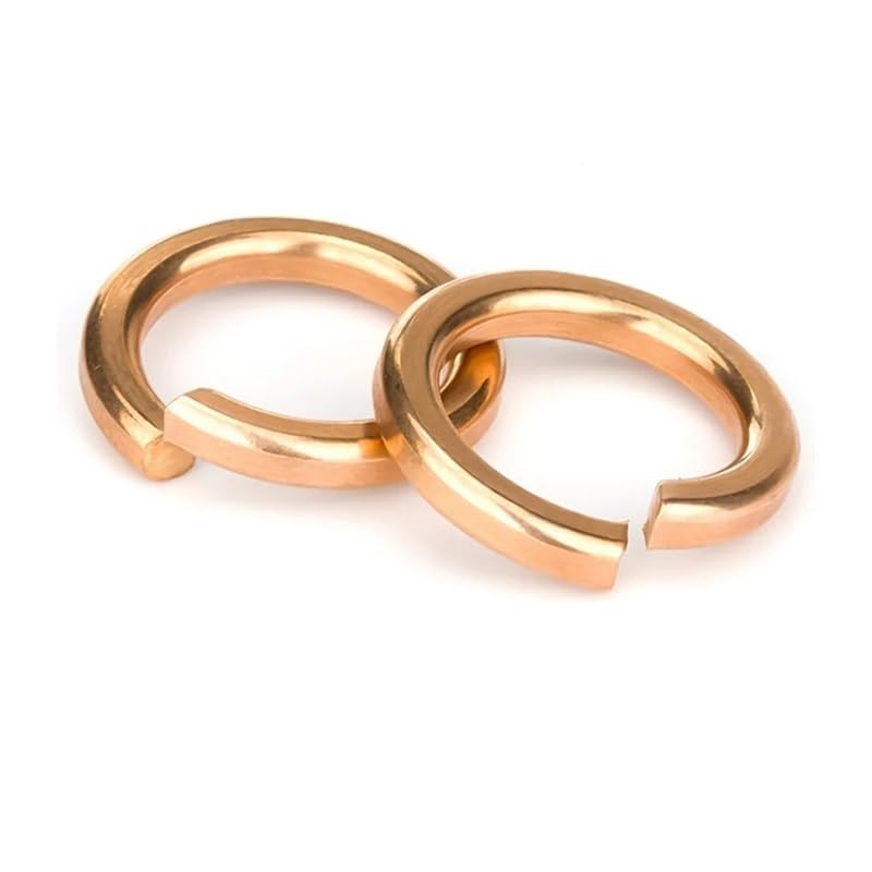 M2-50pcs GB93 Brass Spring Washer Split Locking BGOKIFLWHW
