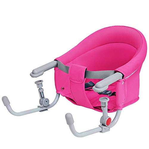 Costzon Hook On Chair, Clip on High Chair w/Tight Fixing Clip, Iron Pipe