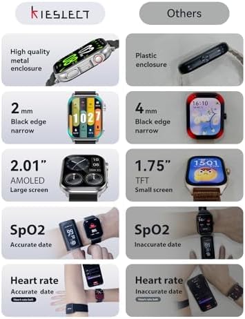 Miniatura 6 de Reloj inteligente, 2.01 pulgadas, AMOLED, relojes inteligentes para hombres y mujeres, batería larga, Bluetooth, rastreador de actividad física con
