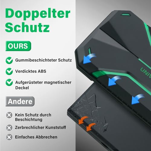 UNIWEIGH Milligramm-Waage Präzision 0,001g/50g, Digitale Schmuckwaage für Pulver, Münzen, Gold, Edelsteine, Nachladen, Feinwaage mit 6 Einheiten, Tara, Kalibrierungsgewicht, Taschen-Mg-Waage