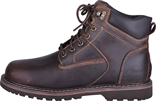Almwerk Damen und Herren robuste Herbst- Winterschuhe mit Fütterung, Braun, 43 gefüttert Cover