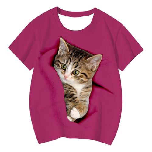 Camiseta con Estampado de para niñas, Divertida, Informal, cómoda, para niños pequeños, Ropa Juvenil Cómodo y Ligero