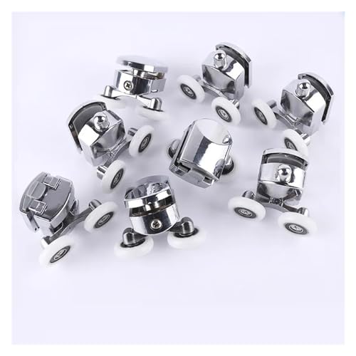 Rouleau de porte de douche 23mm en zinc, lot de 4 poulies de remplacement