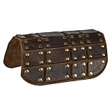 HiiFeuer Mittelalterliche Kunstleder-Hundekleidung Accessoire, Wechselbarer Lustiger Hundekostüm Mittelalter-Outfit, Hundemantel Mittelalter (Dunkelbraun A)
