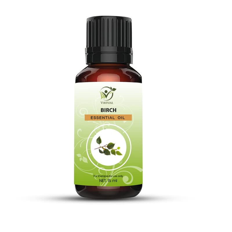 VIRTUAL Birch Essential Oil For Hair & Skin Pure, Natural & Undiluted Oil For Aromatherapy Therapeutic Grade 15ML-image-34