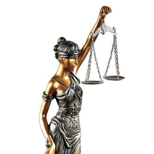 Estatua de mesa Themis Justicia Ciega en Bronce miniatura 4