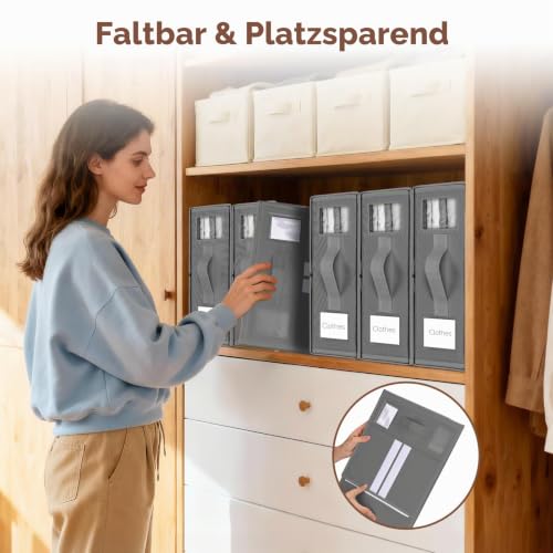 Boic 4 Stück Bettwäsche Organizer Mit Sichtfenster Und Etikett, Linen Bed Sheet Organiser Box… – Ansicht 4