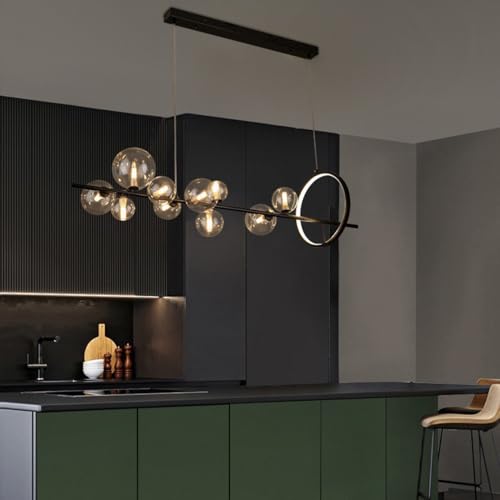 Lámparas de interior LED con 6 globos de vidrio transparente 4