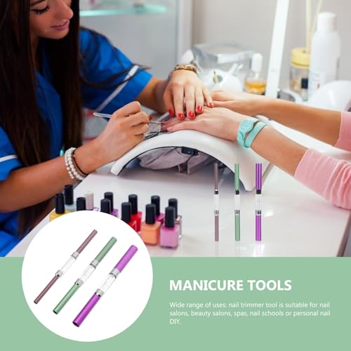 3 piezas de barras metálicas curvas para manicura y moldeado de uñas miniatura 4