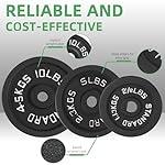 Fitvids 1 Inch Standard Barbell Weight Plates, 2.5 LB to 45 LB Plates for Home Gym Strength Training, Deep Grip Edge - Image 3