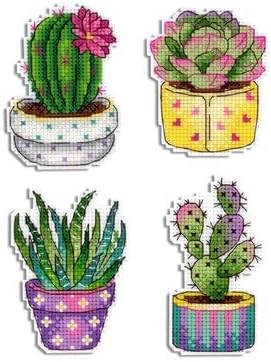 Herrschners Artibalta Cactus Magnets Counted Cross-Stitch Kit