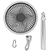 Ventilador para Cochecito con Carga USB Y Trípode Desmontable, Ventilador de Escritorio Portátil de 10000 MAh para Tienda de Campaña, Oficina en Casa, Corte de Energía de Emergencia(Blanco)