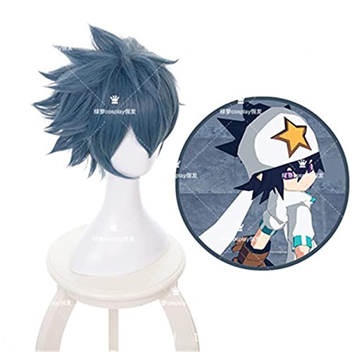 Ray From Aotu World Blue Short Fluffy Layered Cosplay Wigs Heat Resistance Synthetic Hair Halloween Carnival Anime Costume Wig Kuqx2122