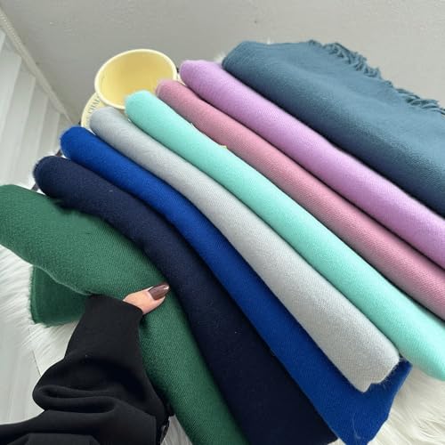 Scarf women's solid color imitation cashmere shawl collar4