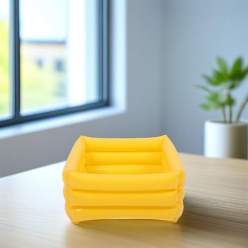 Bañera Inflable Portátil para Pies Color Amarillo miniatura 3