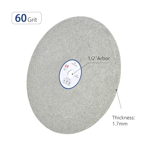 SCOTTCHEN Diamond Grinding Wheel Disc 8" x 1/2" Arbor Hole 60 Grit Abrasive Flat Lap Wheel Sanding Disc for Granite Marble Gem - 1pack by SCOTTCHEN - Image 2