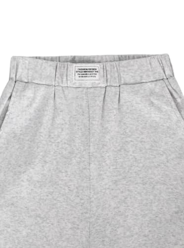 Image of Girls Wide Leg Sweatpants Baggy Pants with Pockets | Elastic Waistband, Side Pockets, Relaxed Silhouette, for School, Travel and Everyday Casual Wear