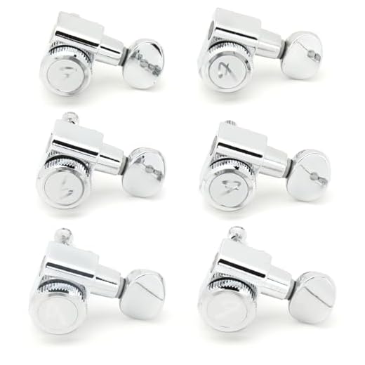 Fender 099-0818-500 Bloqueo de máquinas de sintonización Stratocaster y Telecaster, botones Vintage Chrome