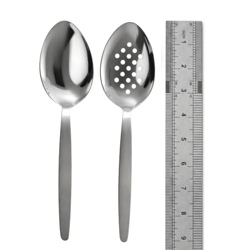 QC Kunz Perforated and Regular Spoon Set (Pack of 2)